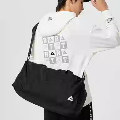 匹克 反光大容量运动 织物 桶包斜挎包双肩包 常规 男女同款情侣款 黑色