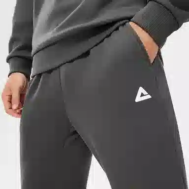 匹克 综训运动系列 保暖 纯色基础款针织休闲百搭运动长裤健身跑步休闲裤 男款 深灰