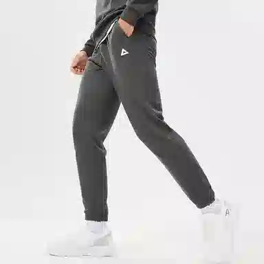 匹克 综训运动系列 保暖 纯色基础款针织休闲百搭运动长裤健身跑步休闲裤 男款 深灰