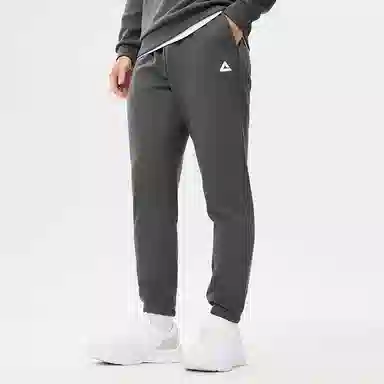 匹克 综训运动系列 保暖 纯色基础款针织休闲百搭运动长裤健身跑步休闲裤 男款 深灰