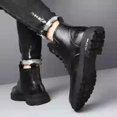 防滑时尚舒适个性之选 短筒 马丁靴 男款