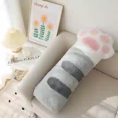 安之静雅 日式猫爪长条抱枕 玩偶周边