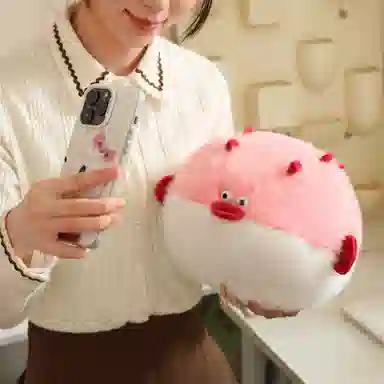 安之静雅 可爱猫咪吃鱼 玩偶 毛绒公仔