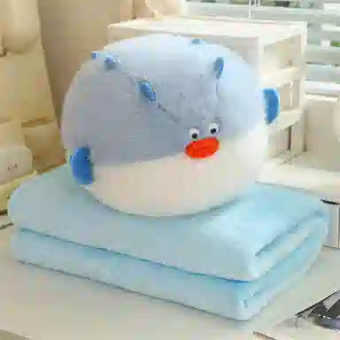 安之静雅 可爱猫咪吃鱼 玩偶 毛绒公仔
