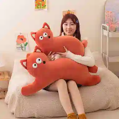 安之静雅 可爱狐狸抱枕 玩偶 毛绒公仔