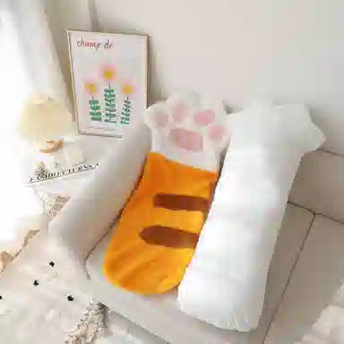安之静雅 日式猫爪长条抱枕 玩偶周边