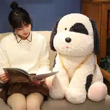 安之静雅 斑点鸡腿狗 玩偶 毛绒公仔