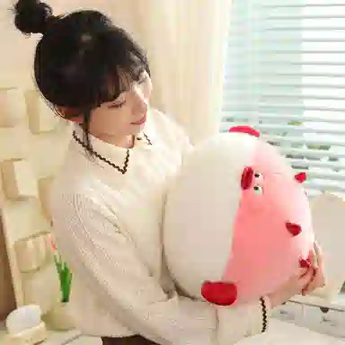 安之静雅 可爱猫咪吃鱼 玩偶 毛绒公仔