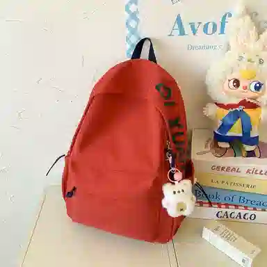 單倉 轻便简约日系校园休闲书包初高中大学生通勤旅行上课 复合布 背包双肩包 常规 男女同款情侣款 白色/蓝色/黄色/红色/黑色