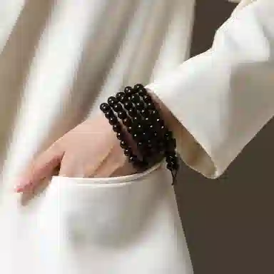 【禅意108珠串】 艾卡拉 国风纳福考试上岸小众高级学生转运佛珠念珠转运珠#好运 黑檀 手串 男女同款情侣款