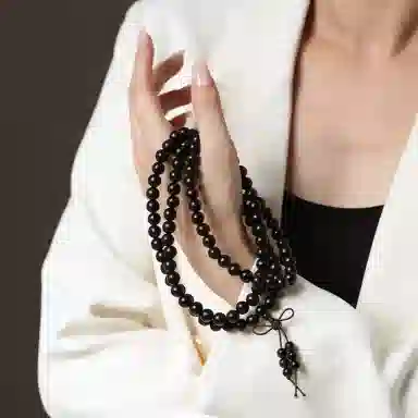 【禅意108珠串】 艾卡拉 国风纳福考试上岸小众高级学生转运佛珠念珠转运珠#好运 黑檀 手串 男女同款情侣款