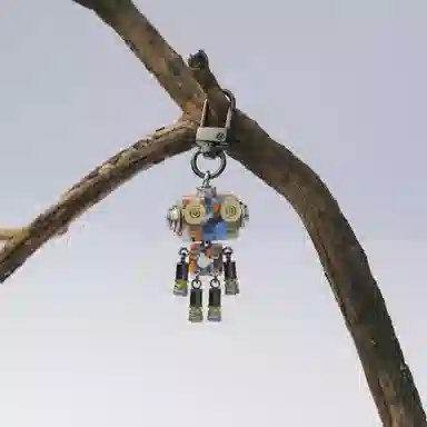 木小魔 小布鲁巴 幻彩 手工制作成品机器人 个性潮流 合金 项链 男女同款情侣款