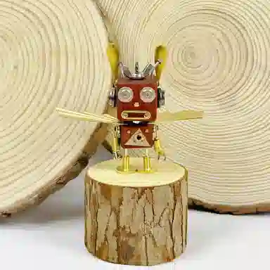 木小魔 蚁人 赛博朋克电脑桌面摆件电竞房装饰科技感创意 原木 吊坠 男女同款情侣款