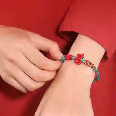 【普陀山官方已祝福】 普陀山文创 文昌结小红绳编织手绳考试上岸学业有成 生日纪念日送礼礼盒装 织物 手链 男女同款情侣款