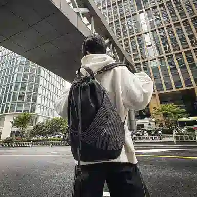 Kakashu Nylon Backpack White/Black