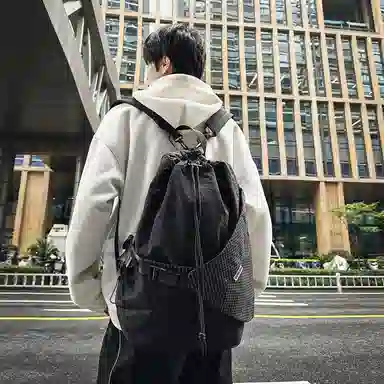 Kakashu Nylon Backpack White/Black