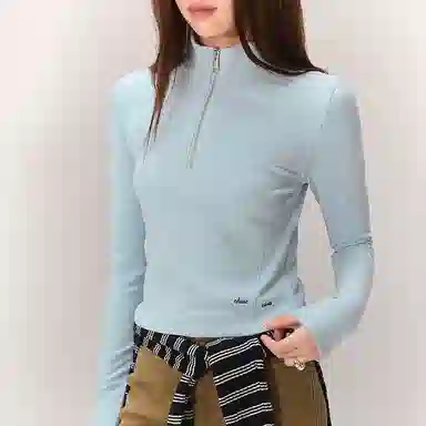 CHUU Basic Embroidered Long Sleeve Tee