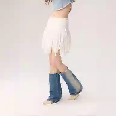 CHUU Lace Skirt White