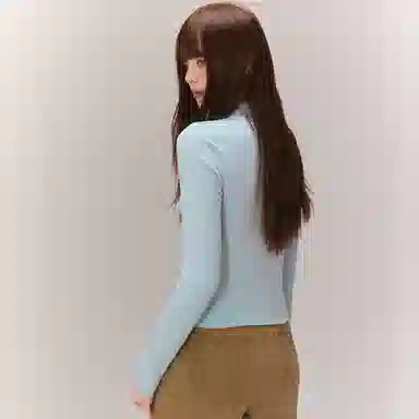 CHUU Basic Embroidered Long Sleeve Tee