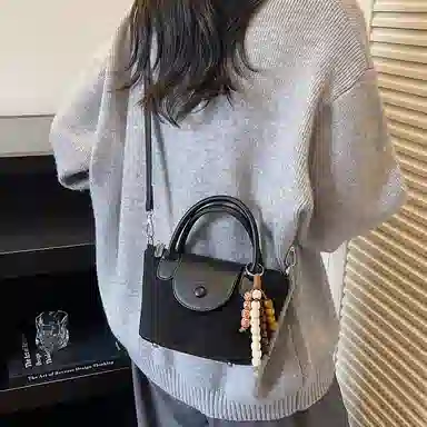 凡思曼 高级感小众设计感百搭洋气上班复古饺子包 麂皮绒 手提包 女款 多色