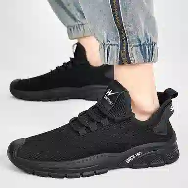 双星八特 简约百搭 时尚休闲 织物减震防滑耐磨 低帮跑步鞋 男款