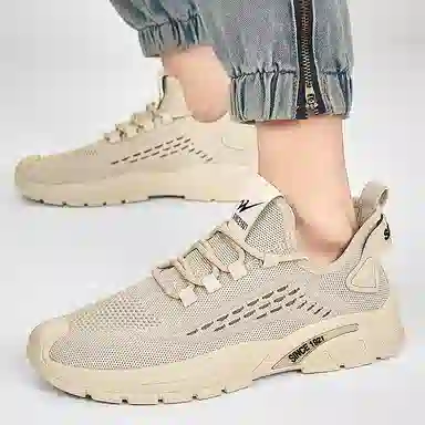 双星八特 简约百搭 时尚休闲 织物减震防滑耐磨 低帮跑步鞋 男款