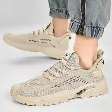 双星八特 简约百搭 时尚休闲 织物减震防滑耐磨 低帮跑步鞋 男款