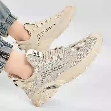 双星八特 简约百搭 时尚休闲 织物减震防滑耐磨 低帮跑步鞋 男款