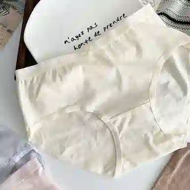 轻迎 抑菌纯棉裆柔软舒适透气少女甜美高颜值纯色三角内裤 女款