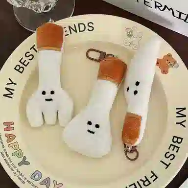 J&KINGLAY Plush Fork Keychain