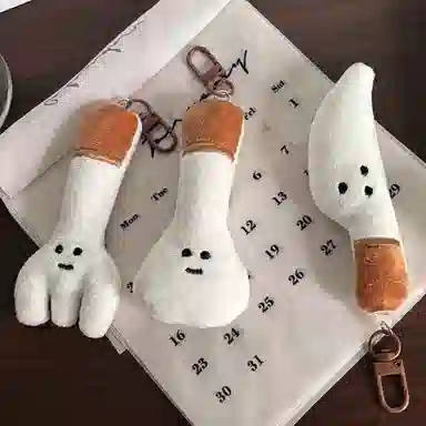 J&KINGLAY Plush Fork Keychain