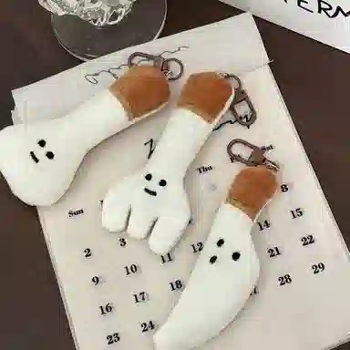 J&KINGLAY Plush Fork Keychain