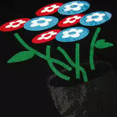 Vandy The Pink Classic Flower Rhinestone