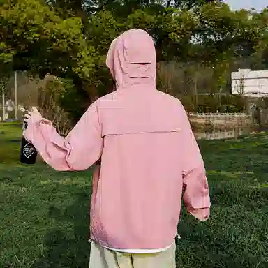 普鲁士多特蒙德 户外城市机能风队徽字母印花活叶裁剪解构拼接宽松百搭 透气伪装掩护防紫外线凉感防晒防晒服 男女同款