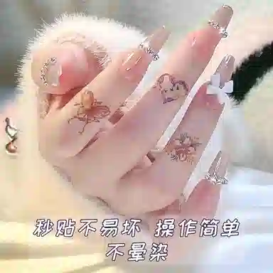 妮丽雅  彩色多巴胺纹身贴 锁骨彩绘 个性小图案