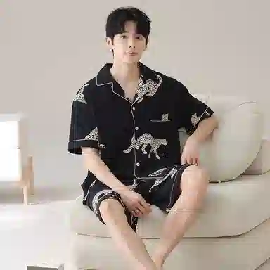 侘町 休闲舒适简约睡衣套装 男款