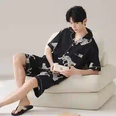 侘町 休闲舒适简约睡衣套装 男款