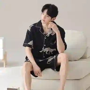 侘町 休闲舒适简约睡衣套装 男款