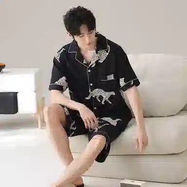 侘町 休闲舒适简约睡衣套装 男款