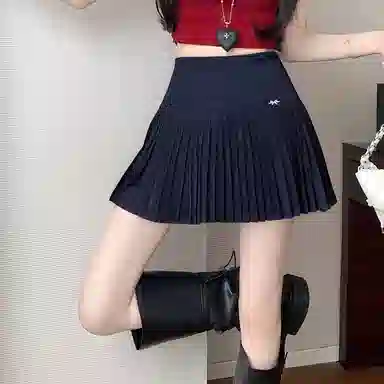 莫代尔 港味高腰防走光休闲短裙 女款