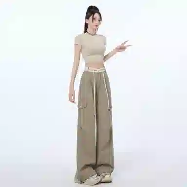 莫代尔 清凉透气舒适阔腿速干显高显瘦休闲裤 女款