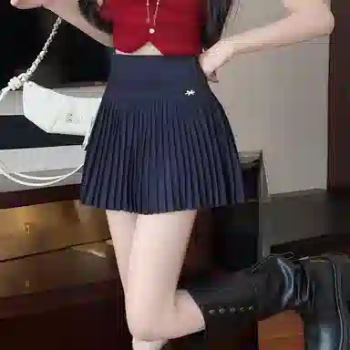 莫代尔 港味高腰防走光休闲短裙 女款