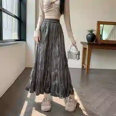 莫代尔 时尚晕染复古休闲长裙 女款