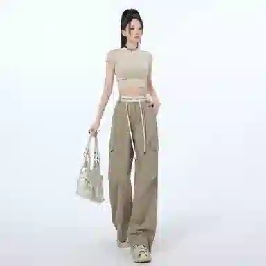 莫代尔 清凉透气舒适阔腿速干显高显瘦休闲裤 女款