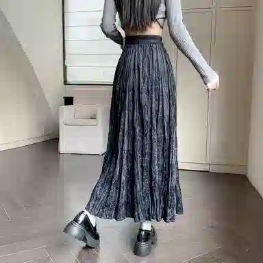 莫代尔 时尚晕染复古休闲长裙 女款