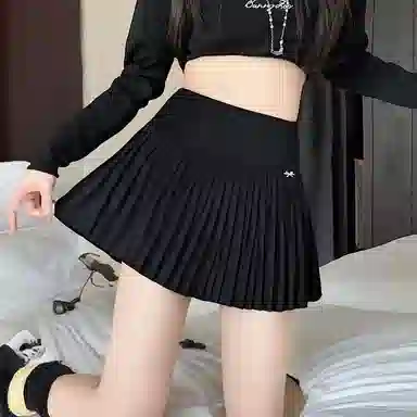 莫代尔 港味高腰防走光休闲短裙 女款