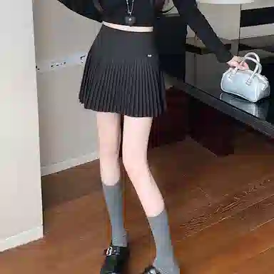 莫代尔 港味高腰防走光休闲短裙 女款