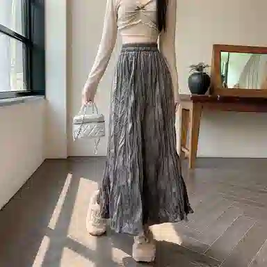 莫代尔 时尚晕染复古休闲长裙 女款