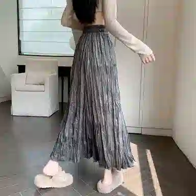 莫代尔 时尚晕染复古休闲长裙 女款