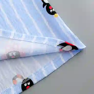 细舍 带胸垫长袖长裤可爱甜美家居服睡衣套装 女款 蓝色